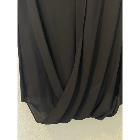 Theory NWT Sleeveless Twist Wrap Style Silk Black Top Sz S Reg $130 Career - Picture 3 of 7